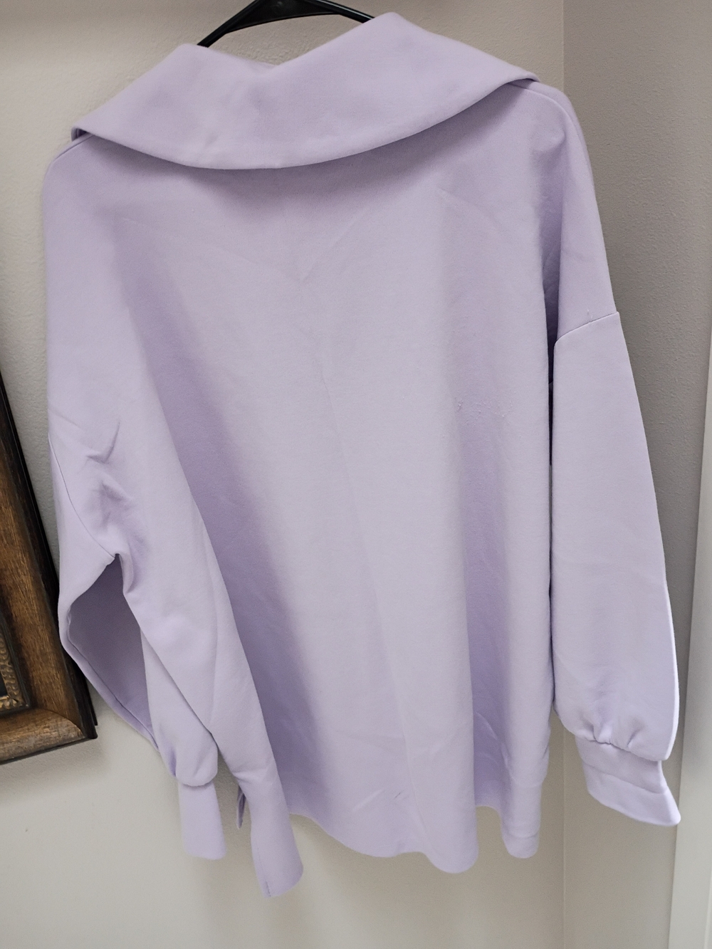 Ann Taylor Lavender Zip-Up Pullover Sweater - Picture 3 of 3